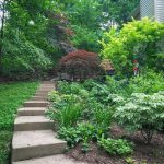 Landscaped stairway area